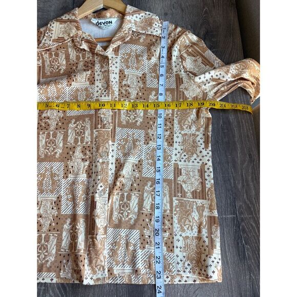 vintage 80s Devon pattern button front long‎ sleeve - Picture 5 of 5